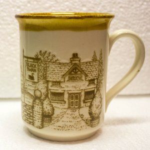 BILTON'S Handled Mug The Plough and Black Swan Cottage English Stoneware Coffee